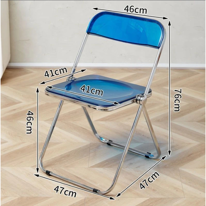 XH-C0010-C0013-Ghế gấp acrylic cho thuê hiện đại. Ghế ăn tựa lưng trong suốt-Dining chair