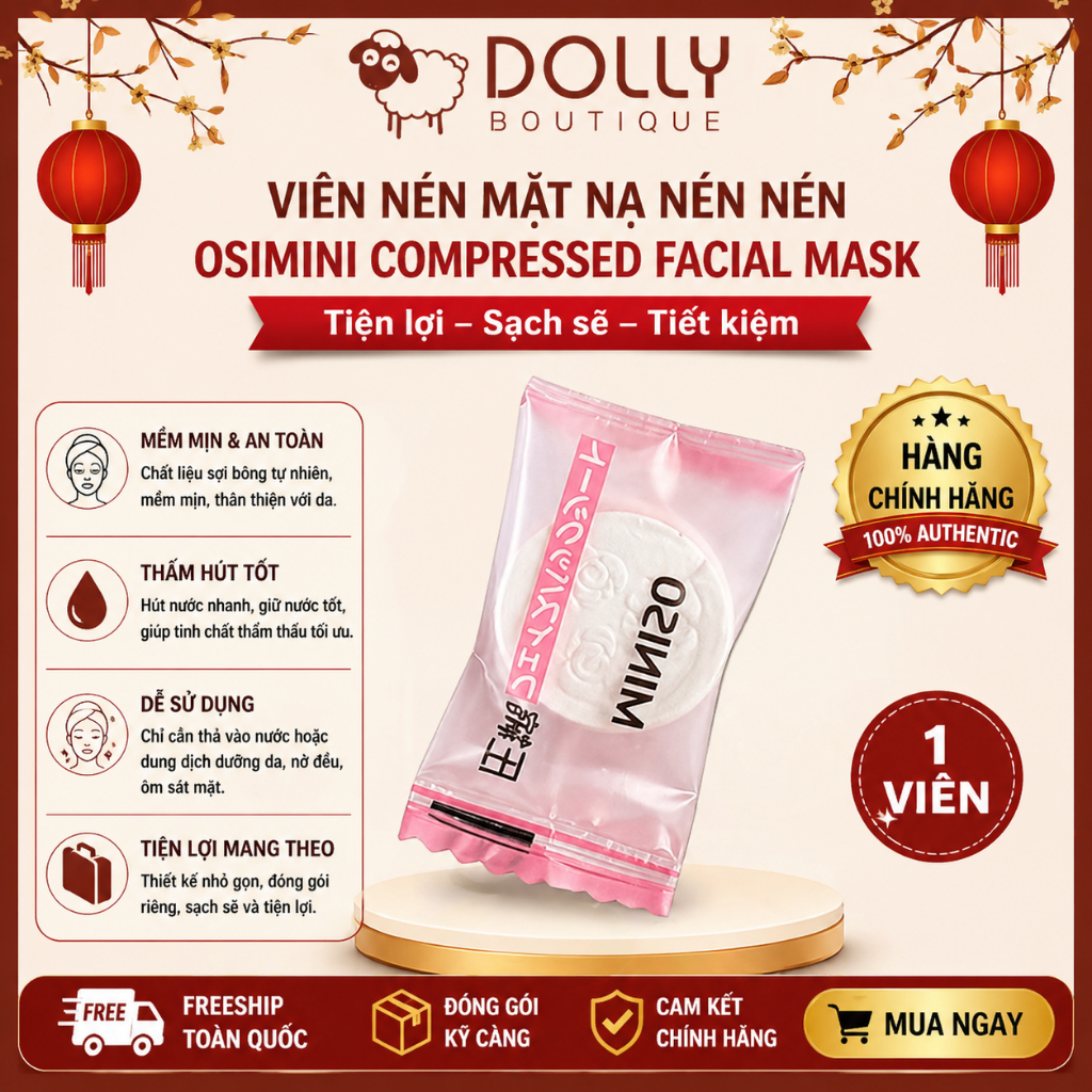 Mặt nạ giấy nén Miniso Nhật Bản làm Lotion Mask 1 viên | BigBuy360 - bigbuy360.vn