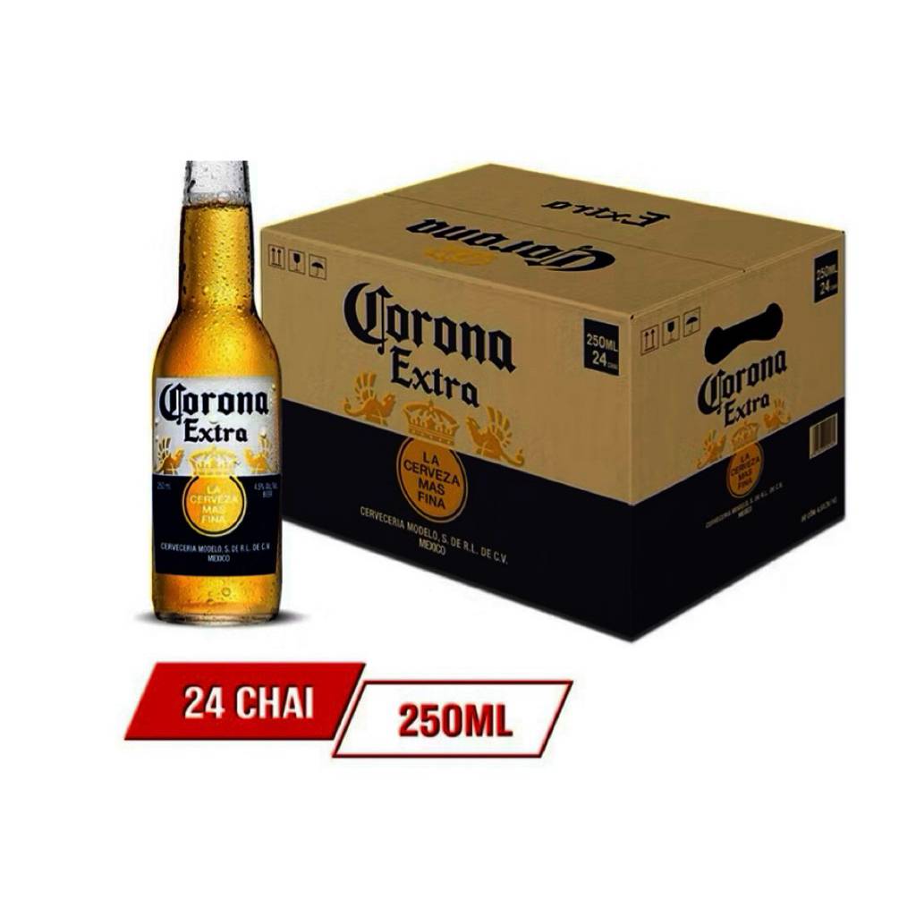 [ Sẵn -Hoả tốc] Thùng Corona Extra 24 chai x 250ml