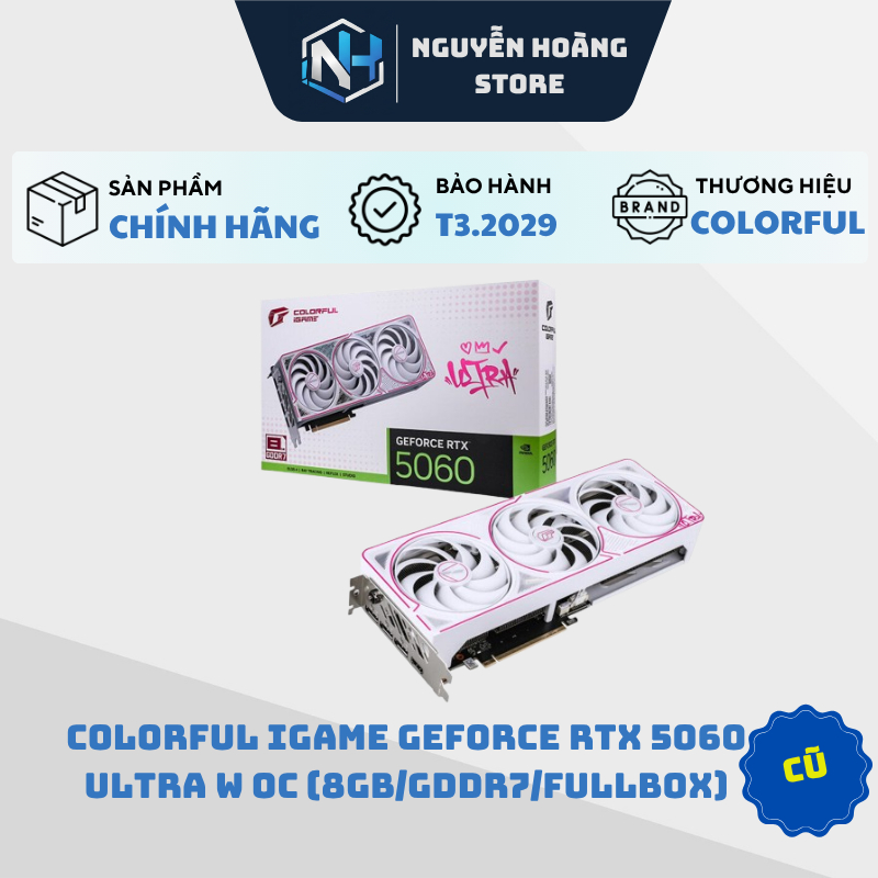 VGA Colorful iGame GeForce RTX 5060 Ultra White OC 8GB Cũ