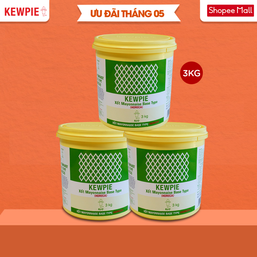 Combo 3 Xốt Mayonnaise Base Type (Horeca) - Kewpie (Xô 3Kg)
