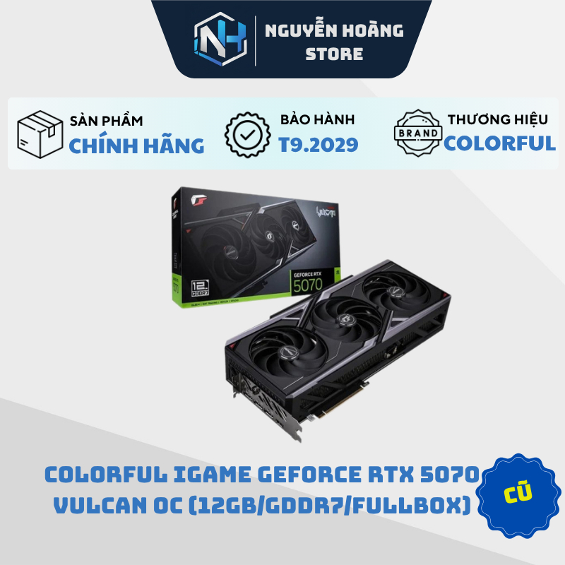 VGA card màn hình Colorful iGame GeForce RTX 5070 Vulcan OC 12GB cũ