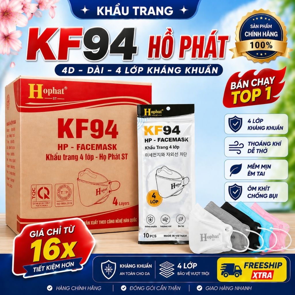 1 THÙNG 300 CÁI KF94 HỒ PHÁT