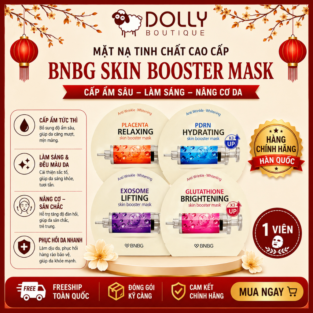 Mặt Nạ Giấy BNBG Brightening Skin Booster Mask 30ml