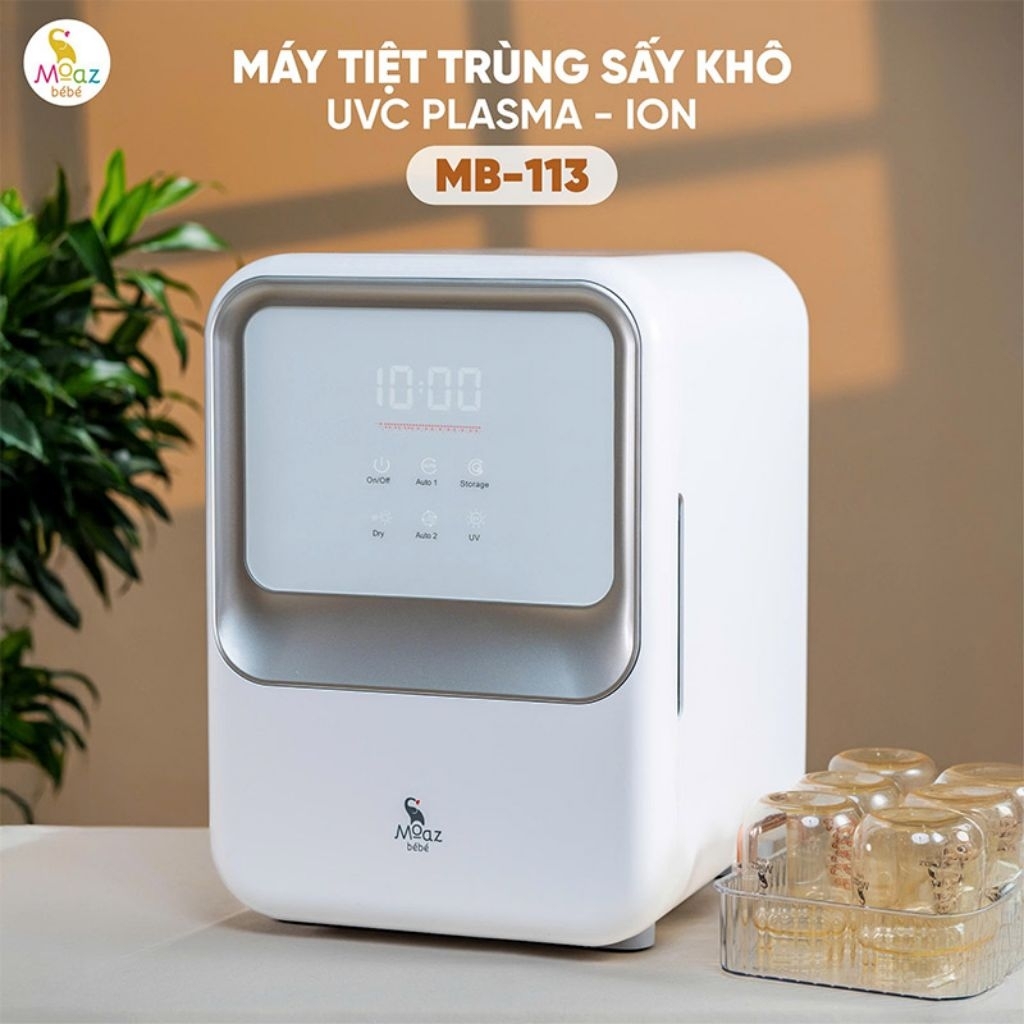 Máy tiệt trùng sấy khô UVC PLASMA ION MOAZ BÉBÉ MB113 - bảo hành 1 năm