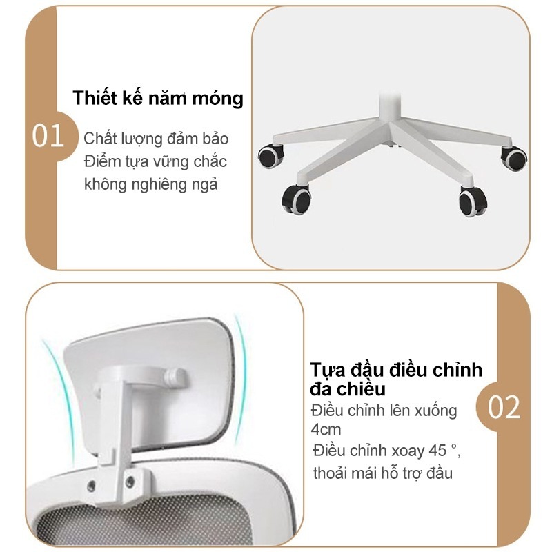 Ghế máy tính gia đình công thái học, ghế văn phòng xoay ngồi lâu, ghế thể thao điện tử, ghế tựa lưng học tập | BigBuy360 - bigbuy360.vn