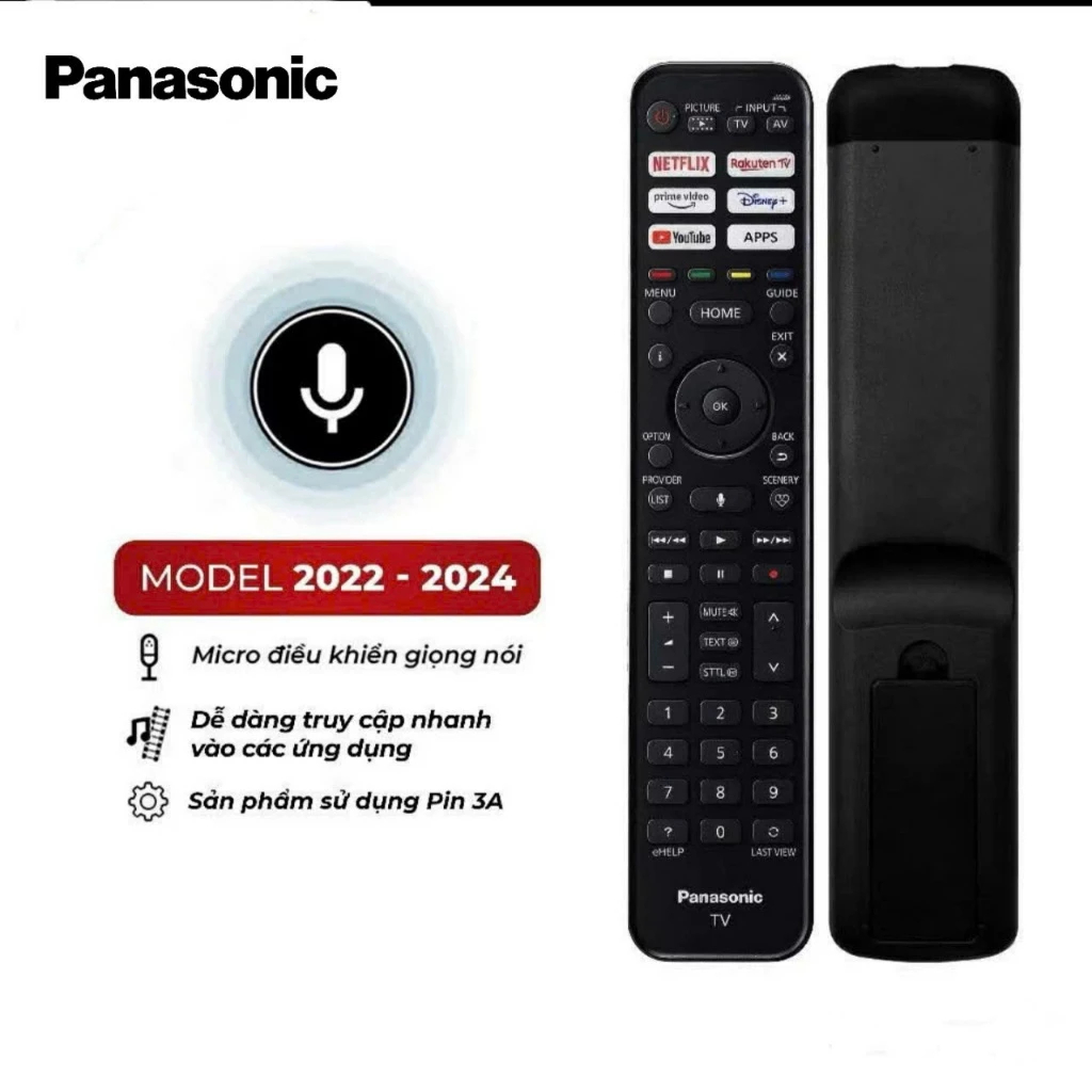 Điều Khiển Panasonic Smart Có Voice Netflix YouTube Prime Video