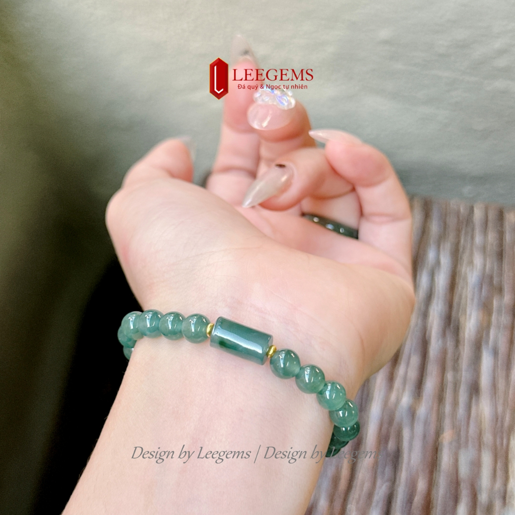 Vòng tay Lam ng.ọc mix lu thống mang lại hanh thông, may mắn, size 06li | Design by Leegems