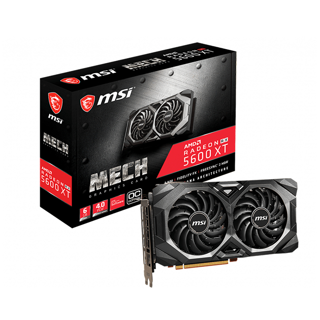 VGA AMD MSI 5600XT 6GB MECH OC 2 Fan Full Box
