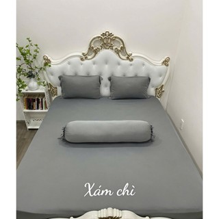 Bộ Drap Thun Hàn Quốc Mát Lạnh 4 món {INBOX chọn màu }