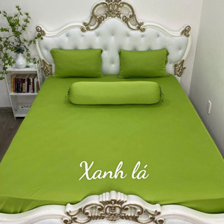 Bộ Drap Thun Hàn Quốc Mát Lạnh 4 món {INBOX chọn màu }