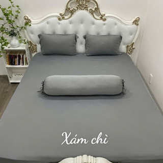 Bộ Drap Thun Hàn Quốc Mát Lạnh 4 món {INBOX chọn màu }