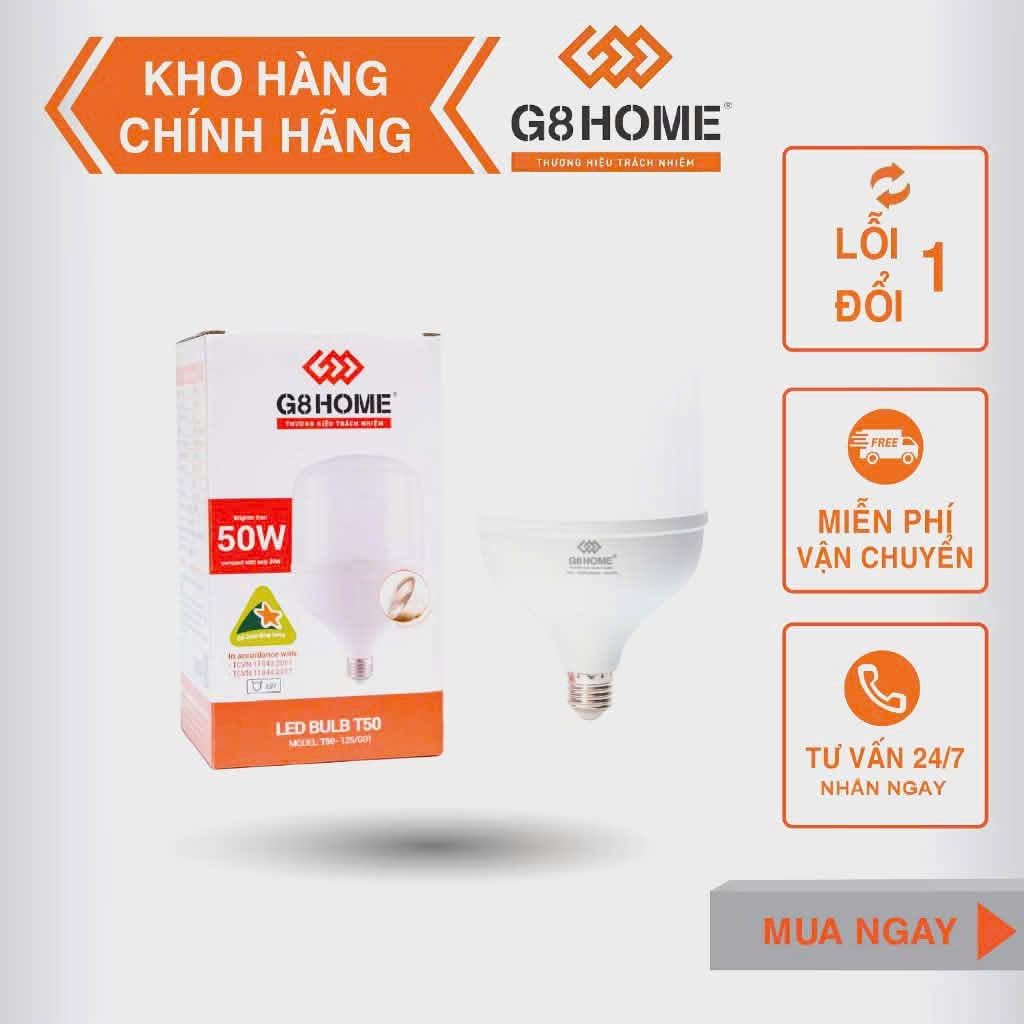 Combo 10 Bóng Đèn G8Home Chính Hãng 10w -  Led Siêu Sáng
