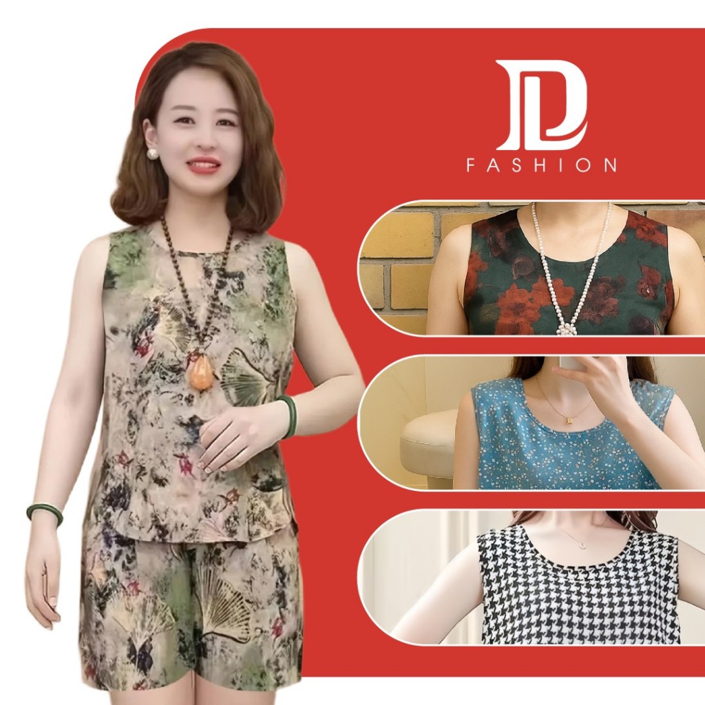 Đồ bộ nữ quần cộc, áo sát nách 𝗗𝗟 𝗙𝗮𝘀𝗵𝗶𝗼𝗻 Mã SD