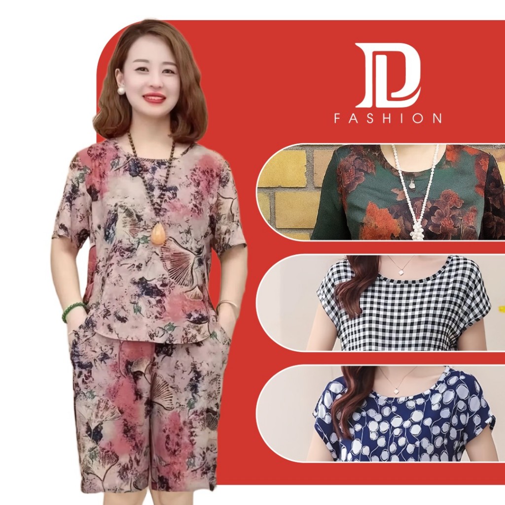 Đồ bộ nữ quần ngố, áo cộc 𝗗𝗟 𝗙𝗮𝘀𝗵𝗶𝗼𝗻 Mã 0N