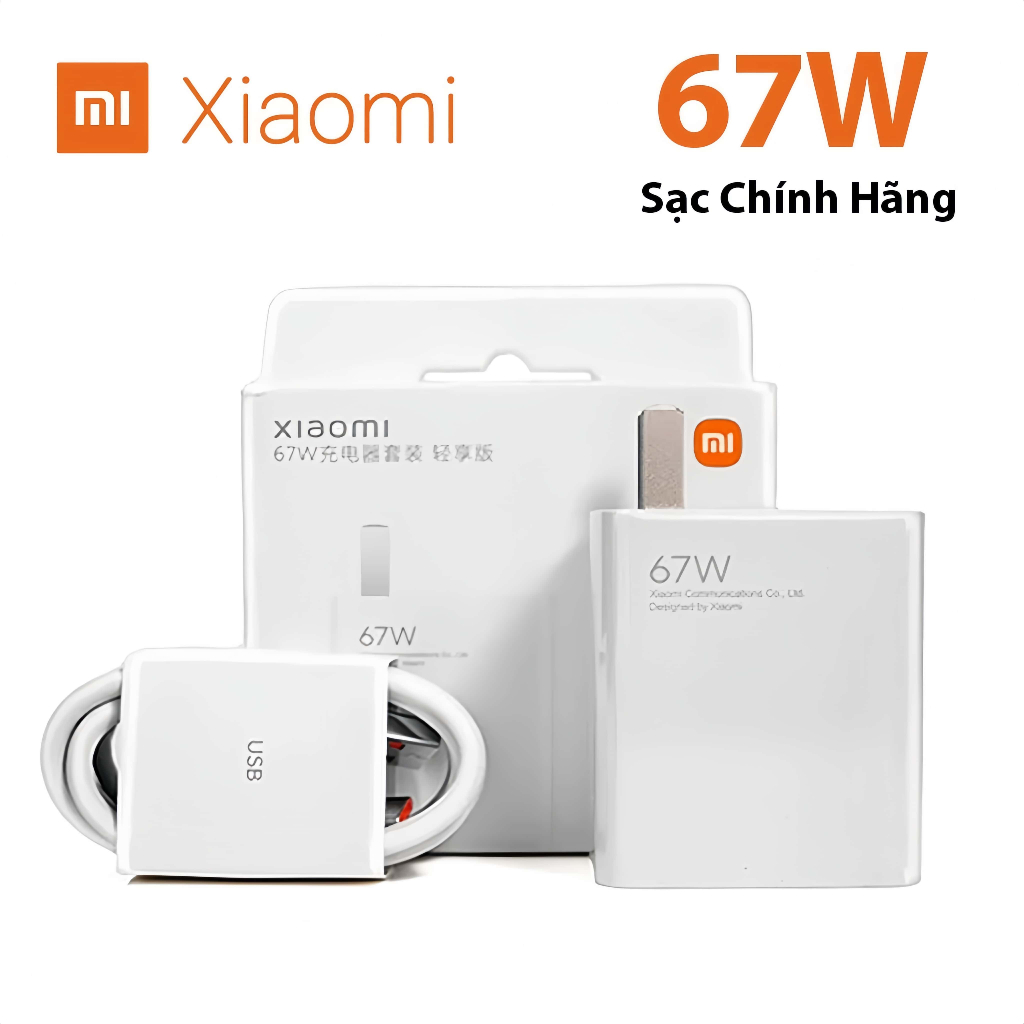 Sạc Xiaomi 67W, Sạc Nhanh Xiaomi 67W, Bộ Sạc Nhanh Xiaomi 67W ,Sạc Xiaomi 67W Bóc Máy, Bảo Hành 6T
