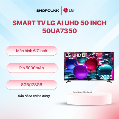 Smart Tivi LG AI 2025 UHD 4K 50 Inch 50UA7350 | BH Chính Hãng