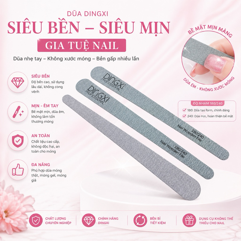 5 cây dũa Dingxi xanh chuyên dụng làm móng