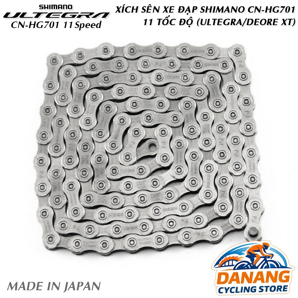 Xích Sên Xe Đạp SHIMANO Ultegra/Deore CN HG701 Dùng Cho 11 Tốc Độ (Khoá Pin) – Chính Hãng, Không Hộp