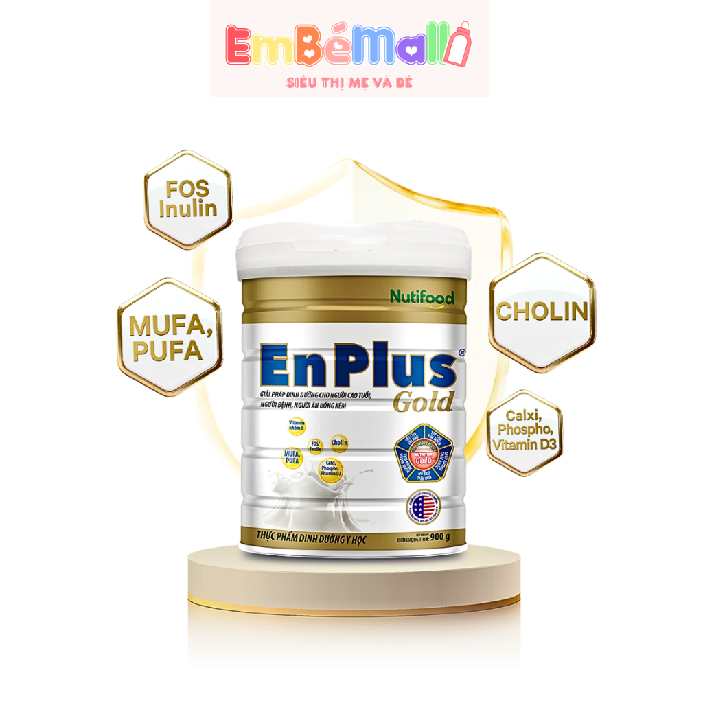 Sữa Bột Dành Cho Người Cao Tuổi EnPlus Gold (900g) - Nutifood