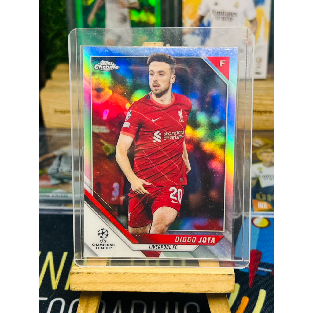 Thẻ bóng đá Diogo Jota Liverpool Silver Topps Chrome  2021/22
