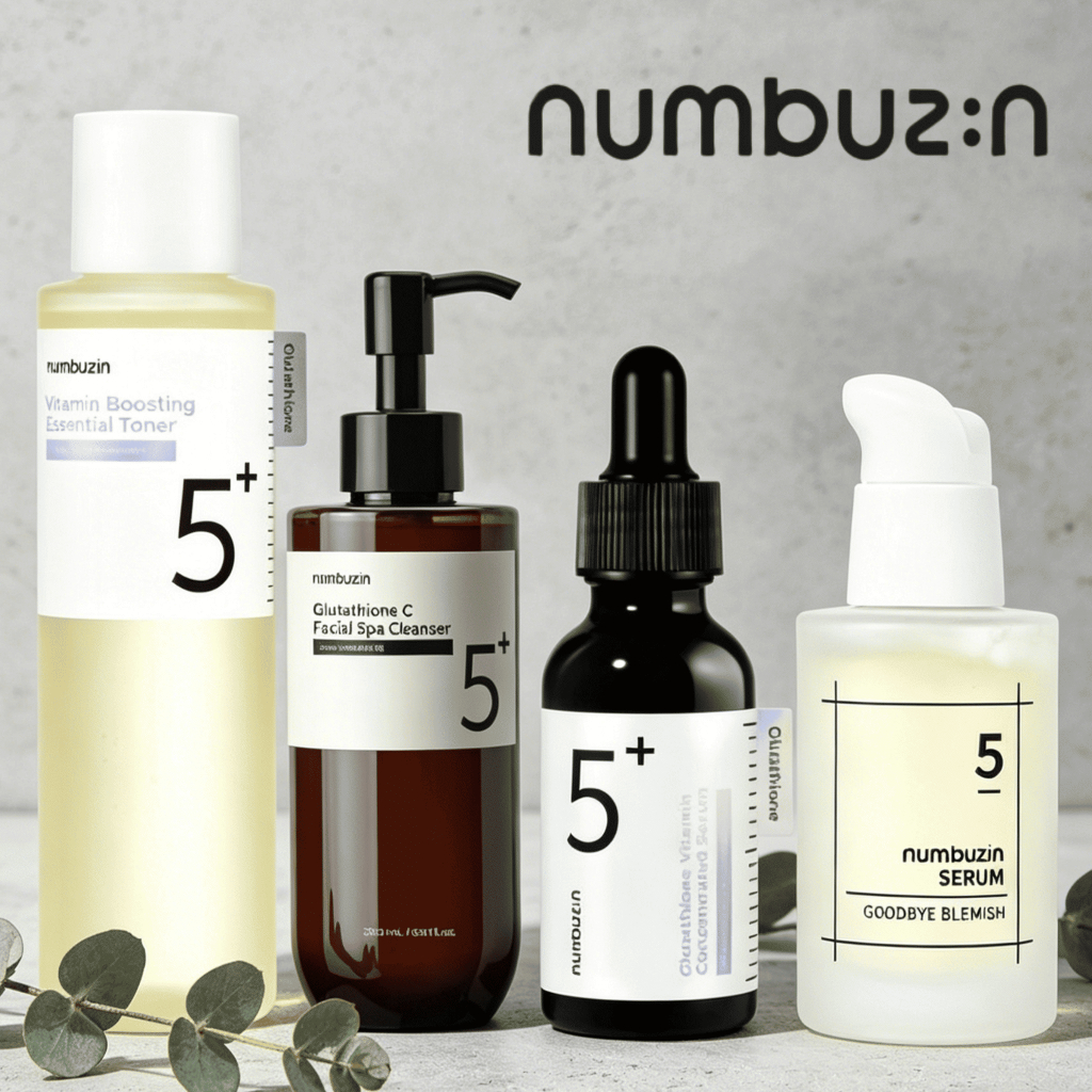 Serum numbuzin No5+ 30ml/Sữa rửa mặt numbuzin No5+ Glutathione/Toner numbuzin No5+ Vitamin Boosting