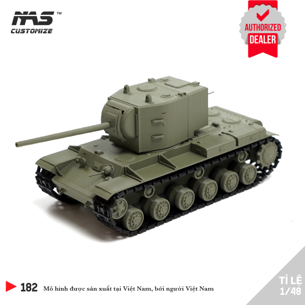 [NAS] Mô hình lắp ráp xe tăng Nga KV-2 ZIS 6 1/48, Mô hình lắp ráp quân sự xe tank KV-2 tỉ lệ 1/48