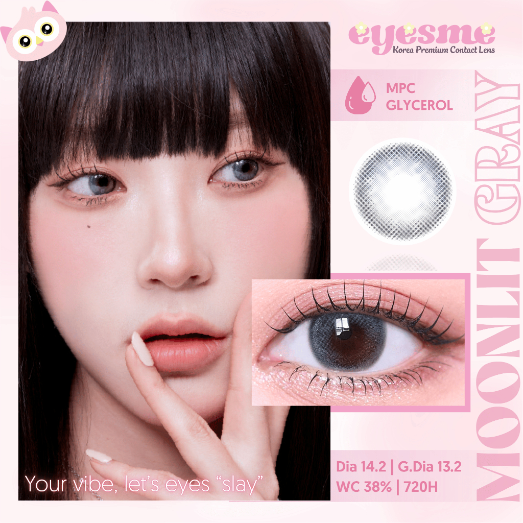 Lens Filter Eyesme - Winkly Moonlit Gray - Lens nhũ - Lens cận và lens màu 0 độ