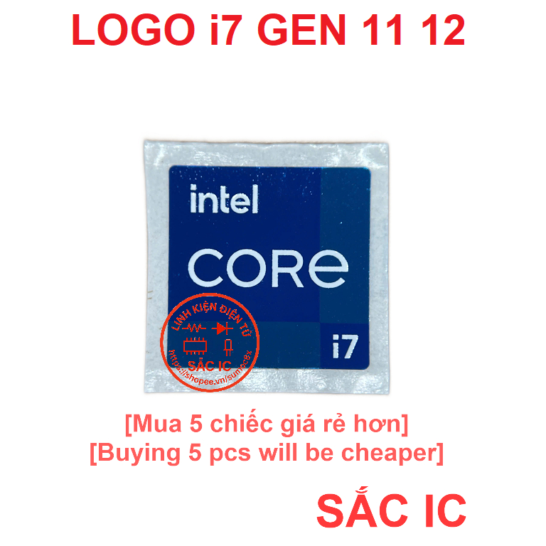 [LOGO][2] Nhãn dán LOGO I7 thế hệ 11 12 - GEN 11 12