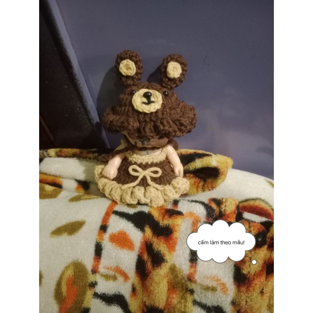 set đồ con gấu cho doll (kuman) 5in