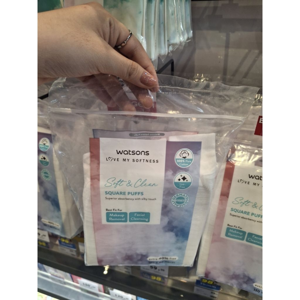 Bômg tẩy trang Watsons hãng chính hãng mua tại store Watsons Thái Lan 210 miếng