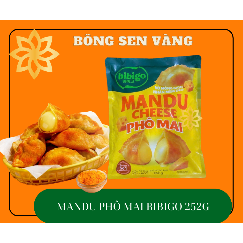 Mandu phô mai Bibigo gói 252g