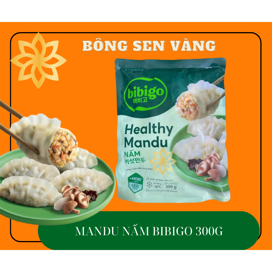 Mandu healthy nấm Bibigo 300gram - ăn chay