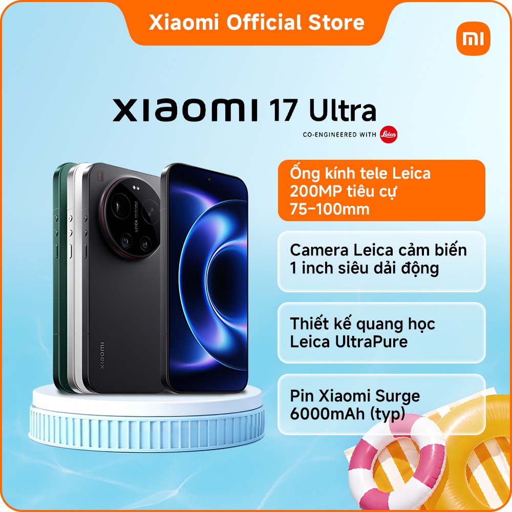 Điện thoại thông minh Xiaomi 17 Ultra (12+512GB|16+1TB)| Pin 6000mAh (typ) siêu lớn| Ống kính Leica UltraPure