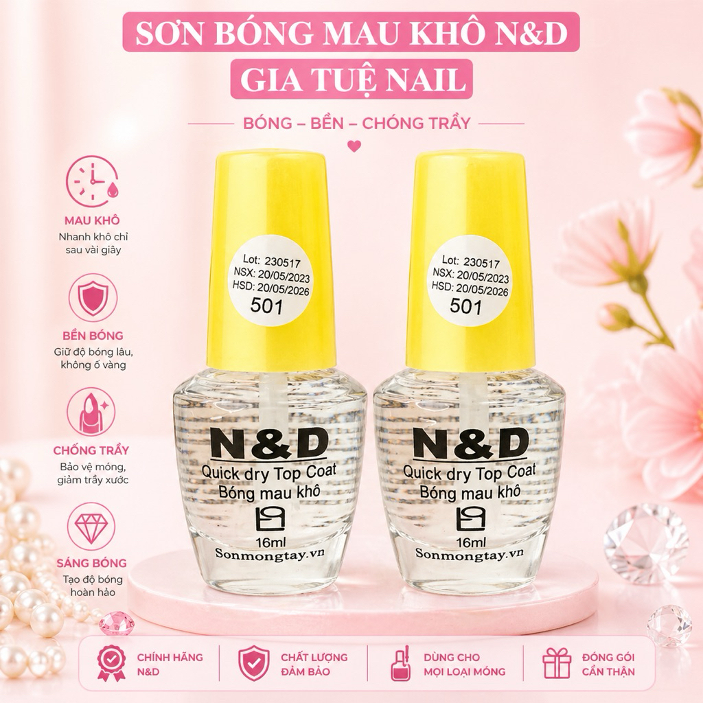 Sơn bóng mau khô ND 15ml