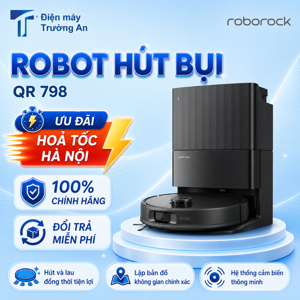 Robot hút bụi Roborock QR 798 bảo hành hãng 24 tháng