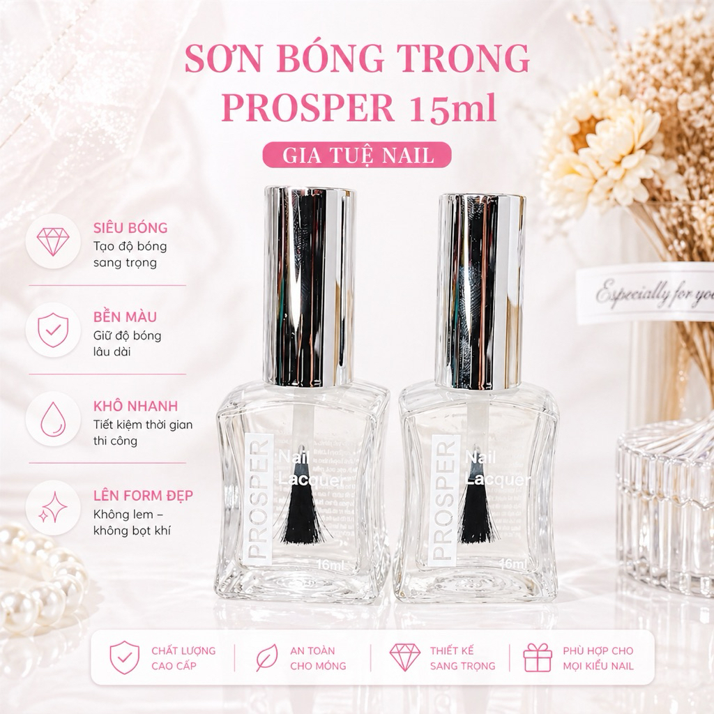 Sơn bóng trong Silver - 15ml ( 1 chai)