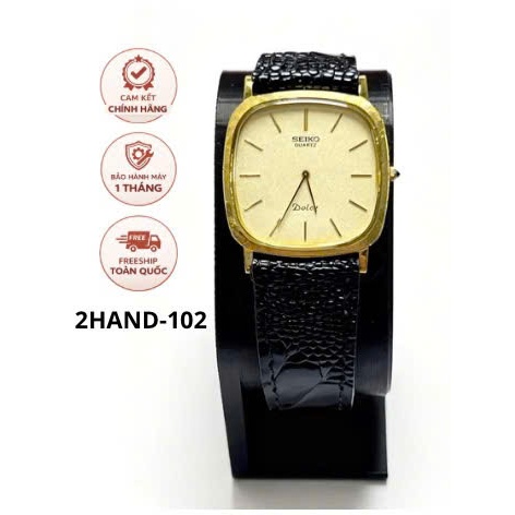 Đồng hồ Seiko Dolce siêu mỏng,thiết kế 2 kim sang trọng, dây da, máy pin chính hãng nhật bản, độ mới