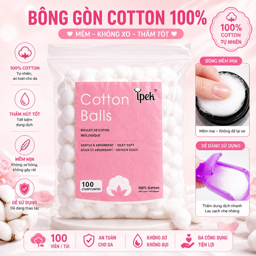 Bông gòn chùi móng