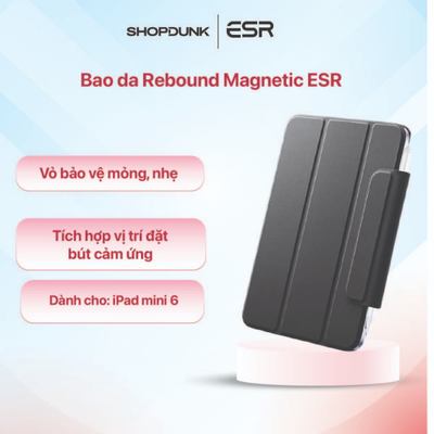 Bao da Rebound Magnetic ESR dành cho iPad Mini 6 - Màu đen