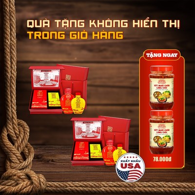 [Tặng 2 Sốt Muối] Combo 2 Hộp quà Nước mắm Tĩn cao cấp Đậm Đà Tình Thân (có túi xách)