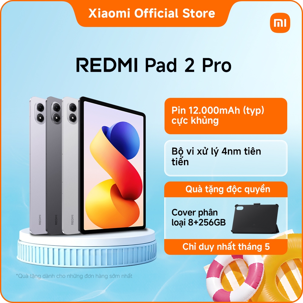 [TẶNG COVER] REDMI Pad 2 Pro | Màn hình 2.5K 12,1" sắc nét | Hình ảnh mượt mà với tần số quét lên đến 120Hz