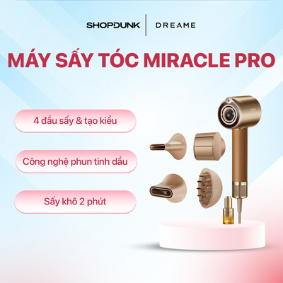[KOL]Máy Sấy Tóc ion âm Dreame Miracle Pro | 4 Đầu Sấy, Tạo Kiểu | BH 24 Tháng
