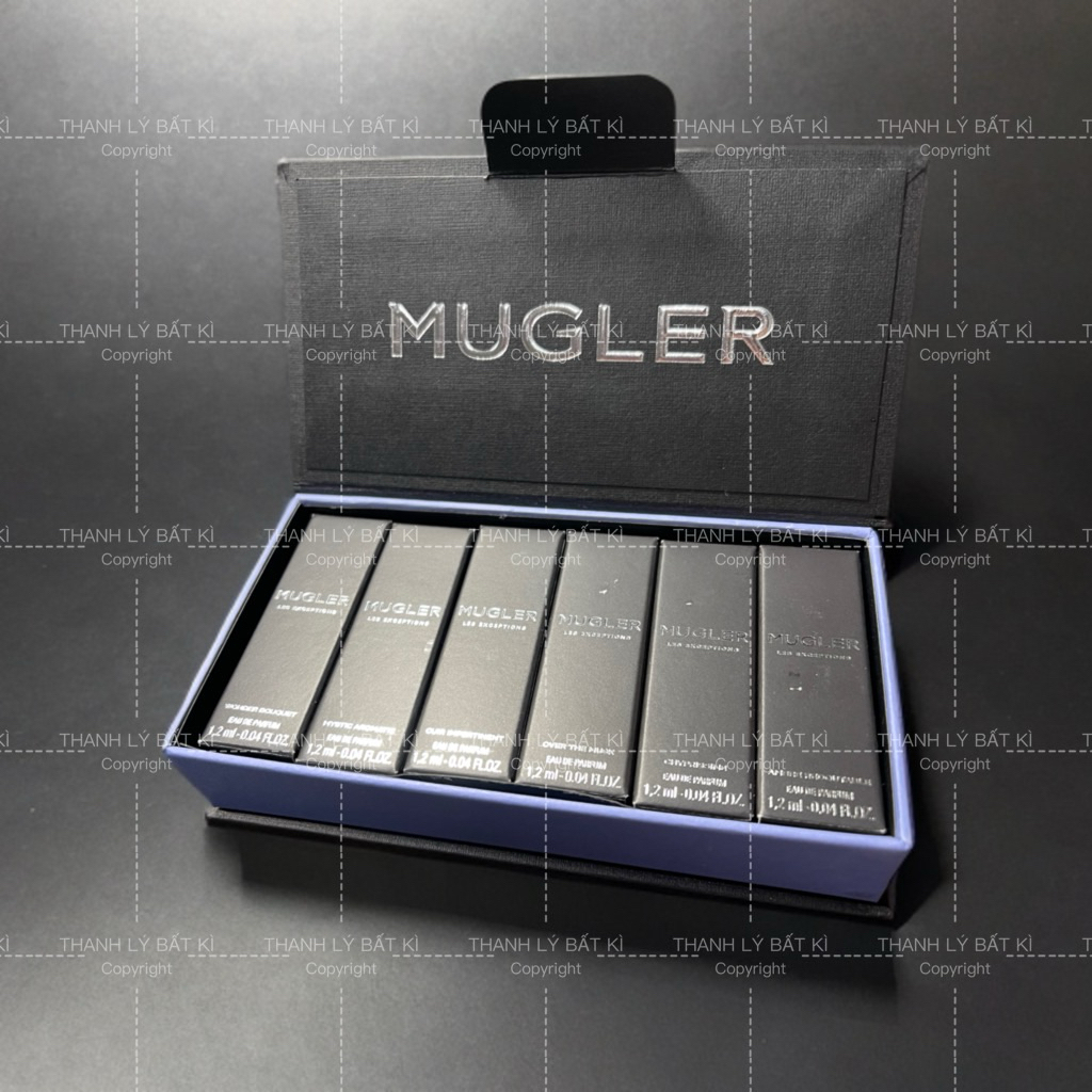 (AUTH-2HAND) MUGLER – LES EXCEPTIONS DISCOVERY SET | SET VIAL NICHE LINE 1.2ML x 6 CHÍNH HÃNG MUGLER