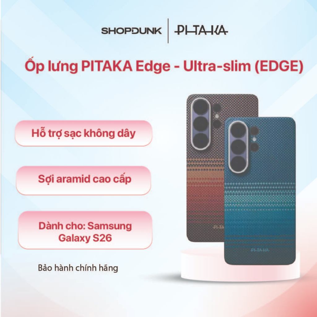 Ốp lưng PITAKA Ultra Slim Moment (Edge) dành cho Samsung S26