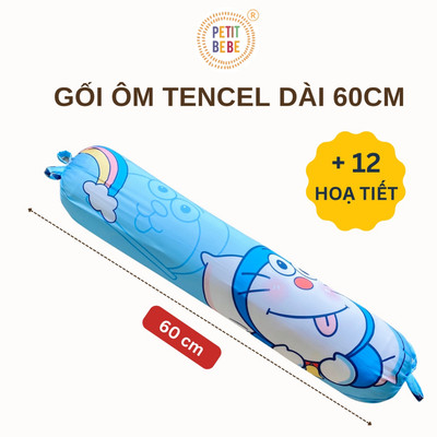 Gối ôm dài 60cm tencel 60s cho bé PETIT BEBE mềm mát thoáng khí an toàn bé trai bé gái