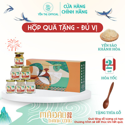 Yến Thị - Gói quà tặng cao cấp đủ vị - Tổ yến Khánh Hòa chưng sẵn - hũ 70ml