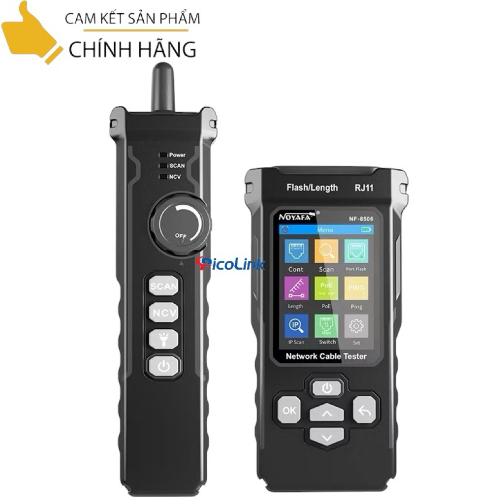 Máy Test Mạng Đa Chức Năng Noyafa NF8506 NF-8506 – Test RJ45, PoE, PING, Đánh Giá Tốc Độ