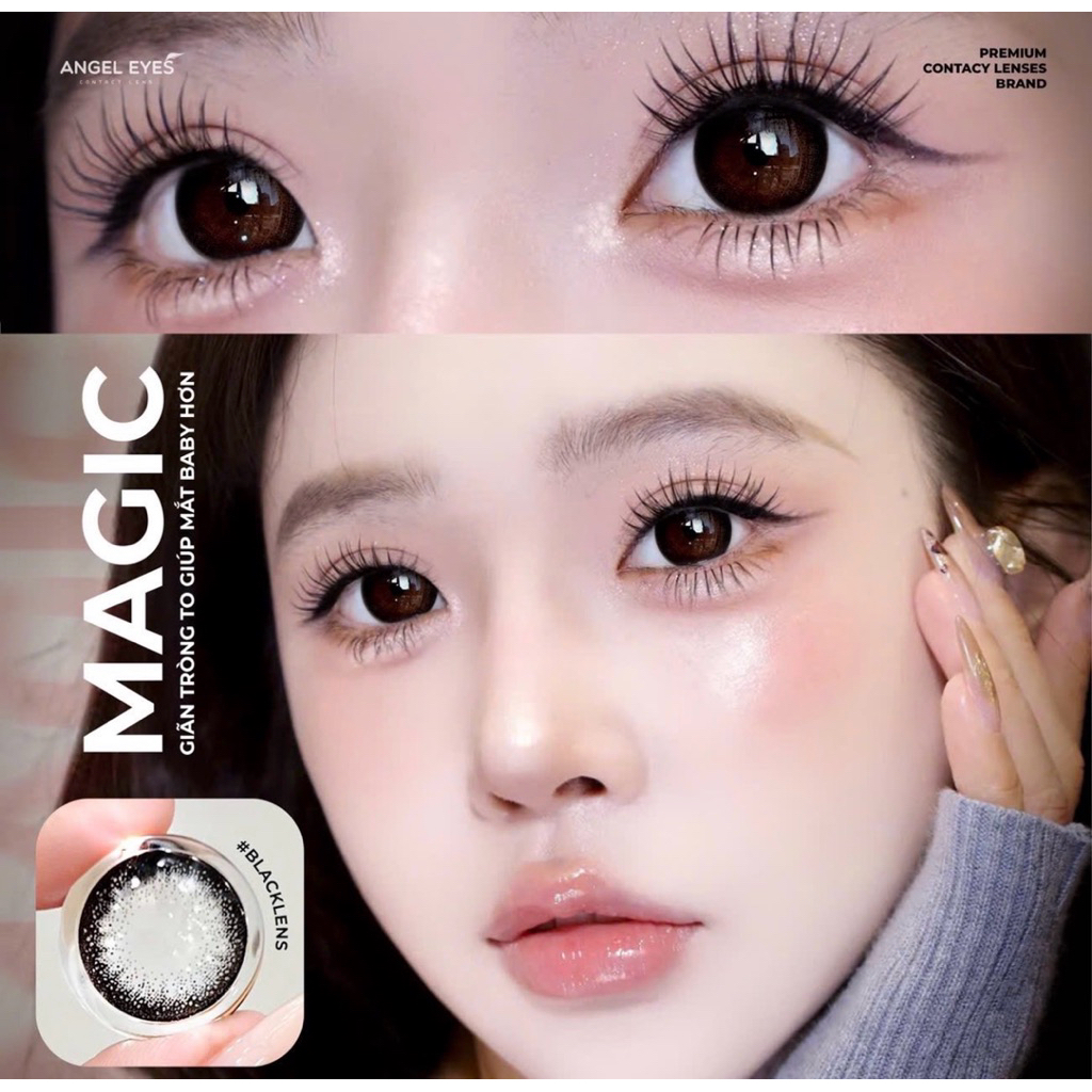 MAGIC BLACK - Lens Polyhema Angel Eyes [3 Months]