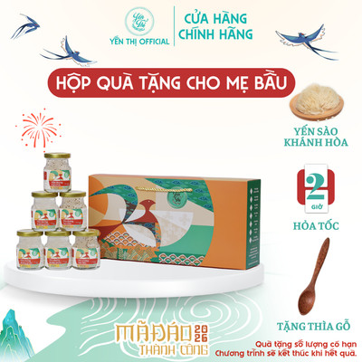 Yến Thị - Gói quà tặng yến sào cho người bầu, trẻ em - Tổ yến Khánh Hòa chưng sẵn - hũ 70ml